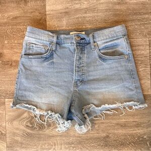 Jessica Simpson Light Blue Frayed Jean Shorts